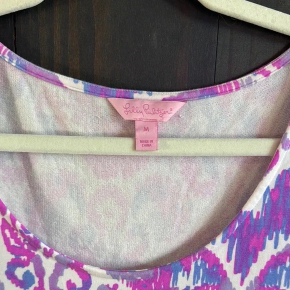 Lilly Pulitzer Tammy Flamingo Tshirt Dress Womens Medium - Picture 4 of 6